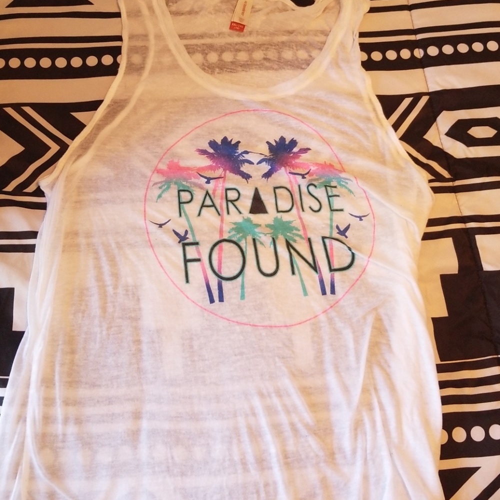 Sleeveless burn out top